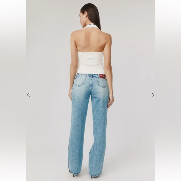 With Jean Gigi top in White Sleeveless Knit Top with Black Trim - Picture 5 of 7